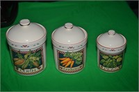 SET OF 3 FOOD CANNISTERS