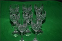 SET OF  8 CRYSTAL STEMWARE