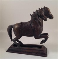 Unique Vintage 5 Headed Horse Statue