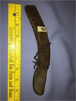 8.5" slate blade, bone handled ancient knife from
