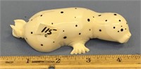 4.5" Dennis Pungowiyi seal with inset baleen spots