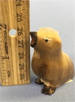 2" fossilized ivory bird carving          (d 14)