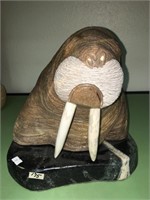 16" soapstone walrus by Michael Scott        (g 20