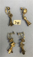 Lot of sterling silver Navajo earrings - four pair