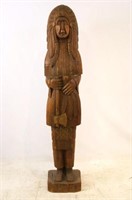 Antique Cigar store wood carved Indian