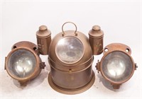 Nautical compass & Rare Arc Lanterns