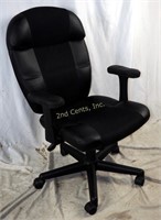Ergometric Black Executive Desk Chair 5 Wheel