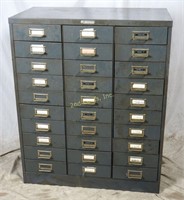 Vintage Steel Master Metal 30 Drawer Cabinet
