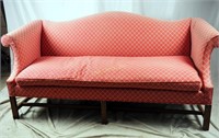 Vintage Mid Century Camel Back Sofa Couch
