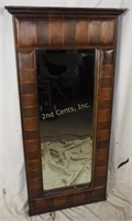 Howard Elliott Leather Wood Framed Designer Mirror