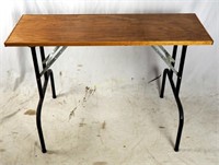Small Narrow Wood Folding Table 46 1/2" Long