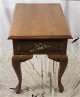 Queen Anne Wood Small Rectangular End Table