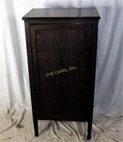 Dark Oak Vintage 1950's Tall Locking Cabinet