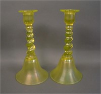 Pair 9 ½” Tall U.S. Glass #315 Stretch Bell