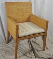 Milling Road Vintage Wicker Covered Side Chair