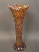 11 ¼” Tall Fenton April Showers Swung Vase –