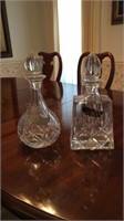 2 Leaded Crystal Decanters