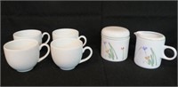 4 Royal Worcester Classic white mugs and