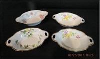 4 Royal Albert nut dishes, "Tranquillity", "White