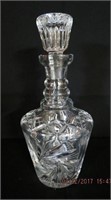 Pinwheel crystal decanter 10"H