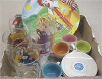 McDonalds Plate, Glasses & Other Collectibles