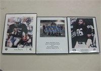 3 Framed Photos - 2 Autographed NFL Raiders