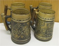 Lot of 4 Western Theme Ceramic Mugs