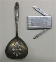 Vintage Masonic Money Clip & Spoon