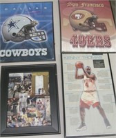 4 Framed Pictures - Cowboys & More