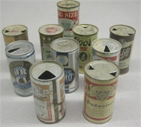 Collection of 10 Vintage Beer Cans - Some Steel