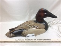 Carved wood duck decoy