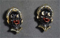 1950's Pair of Black Americana Brooches