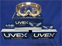 3 Paris UVEX Safety Goggles