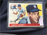 1955 TOPPS #20 ANDY CAREY NEW YORK YANKEES SET BR+