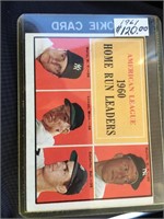 1961 TOPPS MICKEY MANTLE 1960 HOME RUN LEADERS #44