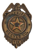 Reeves County Texas Sheriffs Badge