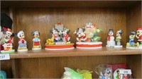 Vintage Disney Christmas Figures~ Shelf Lot