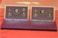 (2) United States Proof Sets - 1989, 1990