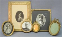 LOT OF 6 SMALL VICTORIAN GOLD FINISH FRAMES