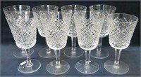 SET OF 8 WATERFORD CRYSTAL WINE GOBLETS