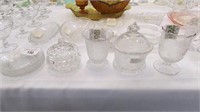 Pressed Glass Lot~ Spooner, Covered Dish
