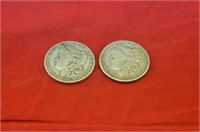 (2) Morgan Silver Dollars - 1892s, 1882o