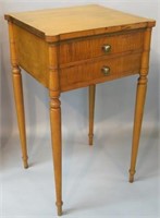 SHERATON STYLE MAPLE TWO DRAWER STAND