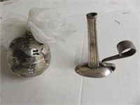 Repurposed Silver Plate Flatware Candlestick &