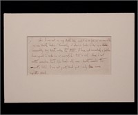 [Shaw, George Bernard]  Autograph Letter
