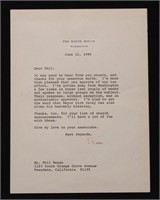 Reagan, Ronald.  Typed Letter Signed
