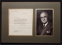 Truman, Harry.  Typed Letter Signed