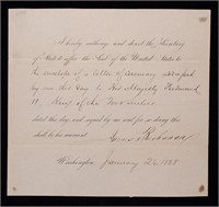Buchanan, James.  Signed Document
