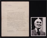 Harding, Warren G.  Typed Letter Signed