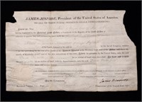 Monroe, James.  Signed Land Grant